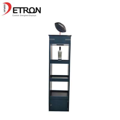 Retail Store Fixtures Shop Fitting Wine Bottle Display Rack Metal Display Cabinet Metal Showcase