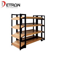 Supermarket Metal Display Shelf Wine Metal Display Cabinet Metal Plan Double Sides Store Display Shelf