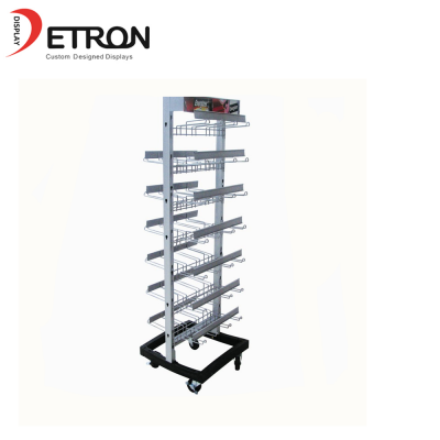 Adjustable flooring wire bin shelving system metal wire display stand