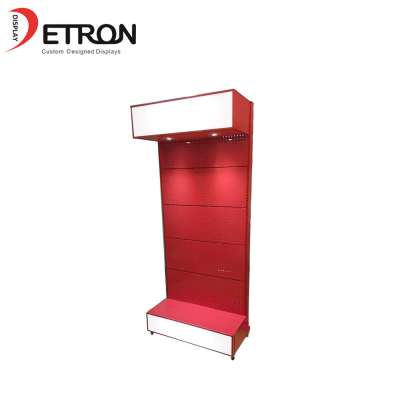 Mobile adjustable custom metal wire shelving metal flooring display case